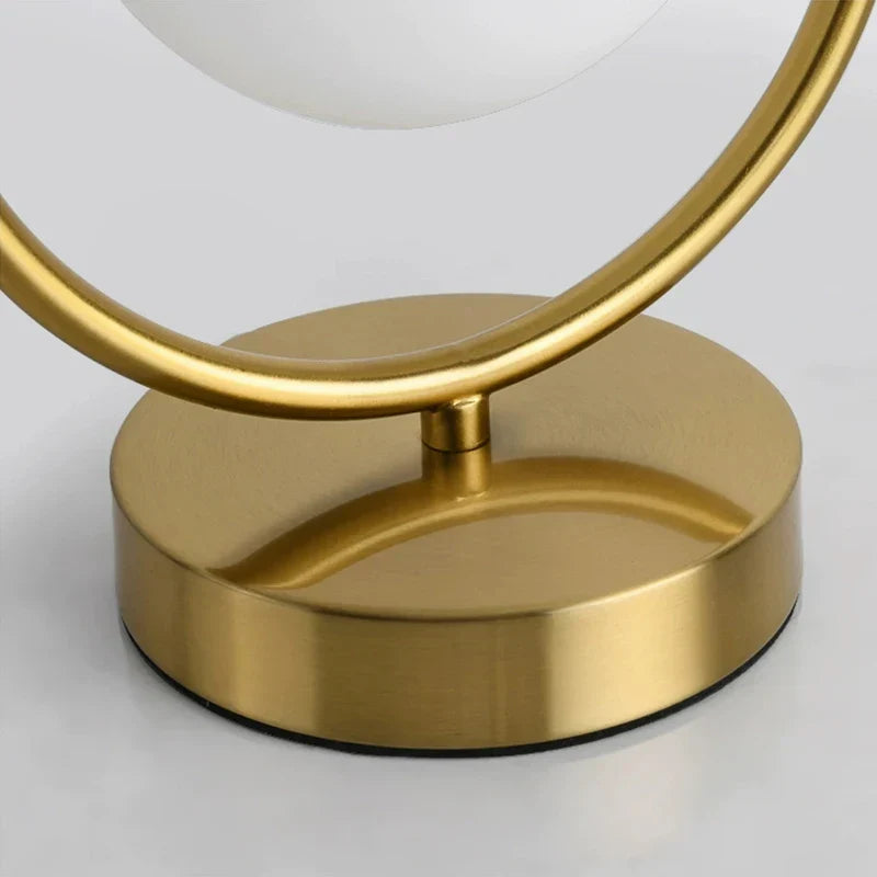 Simple Glass Desk Lamp with LED Light