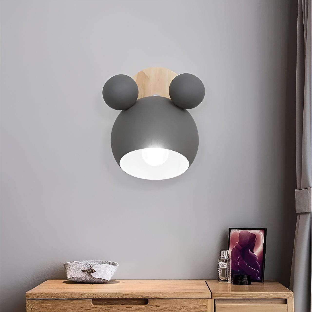 Fun Mickey Wall Lamp for Kids Room