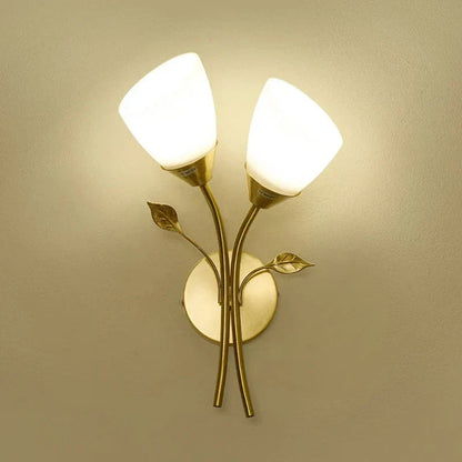 Retro Leaf Pattern LED Wall Light