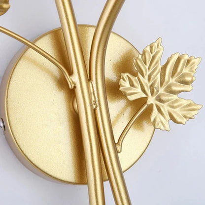 Retro Leaf Pattern LED Wall Light