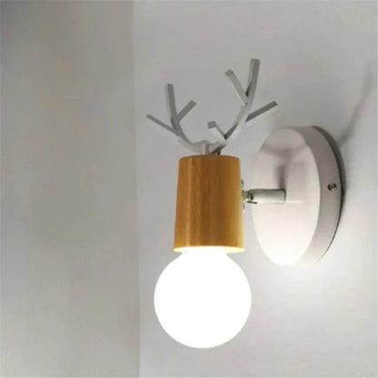 Rustic Wooden LED Wall Light