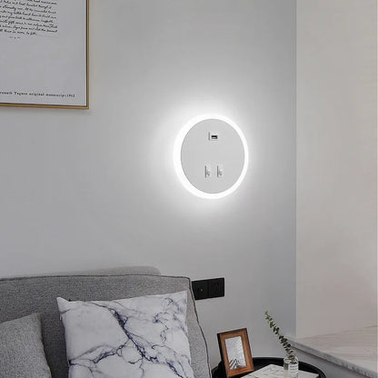 Bright LED Wall Lamp with USB Charger