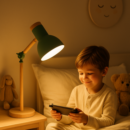 Rustic Wood Nordic Table Lamp