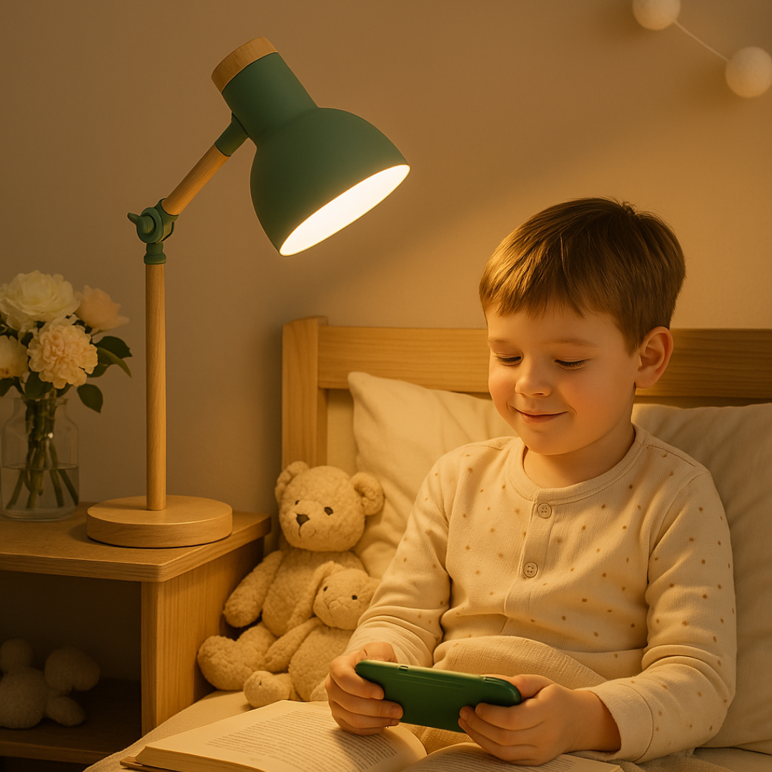 Rustic Wood Nordic Table Lamp
