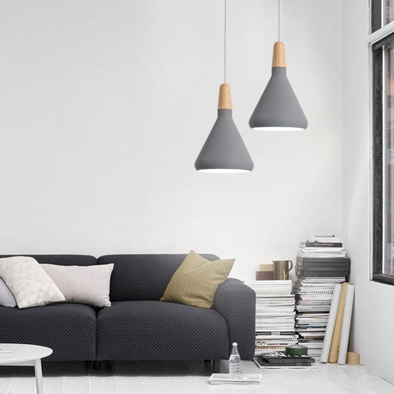 Stylish Metal Wooden Pendant Lamp