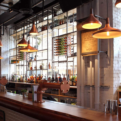 Stylish Metal Wooden Pendant Lamp