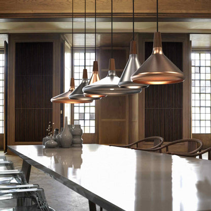Stylish Metal Wooden Pendant Lamp