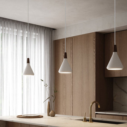 Stylish Metal Wooden Pendant Lamp