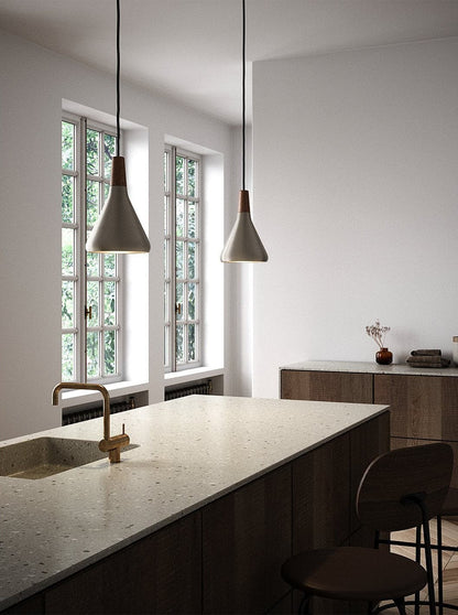 Stylish Metal Wooden Pendant Lamp