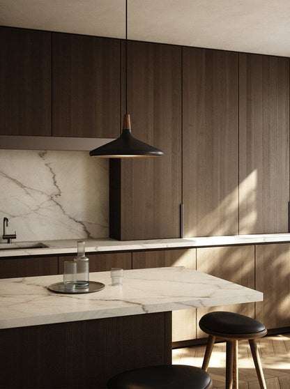 Stylish Metal Wooden Pendant Lamp