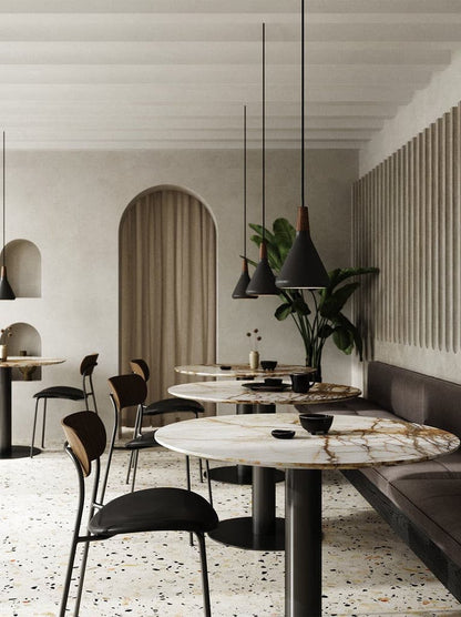 Stylish Metal Wooden Pendant Lamp