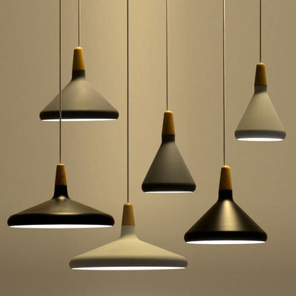 Stylish Metal Wooden Pendant Lamp