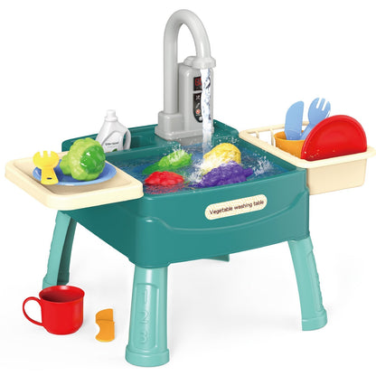 Fun Kids Play Kitchen with Water Play Faucet