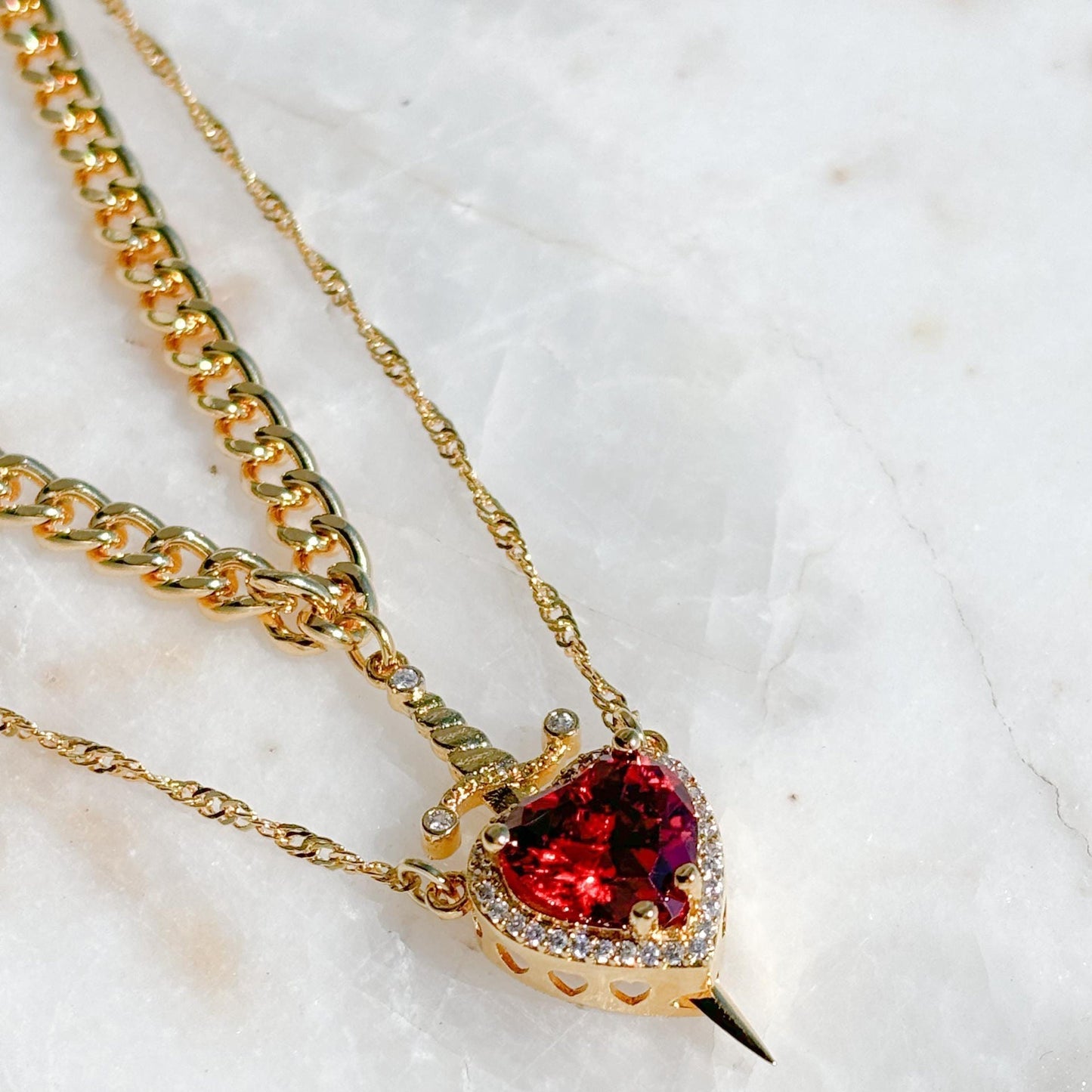 Lovely His Hers Matching Necklace Set