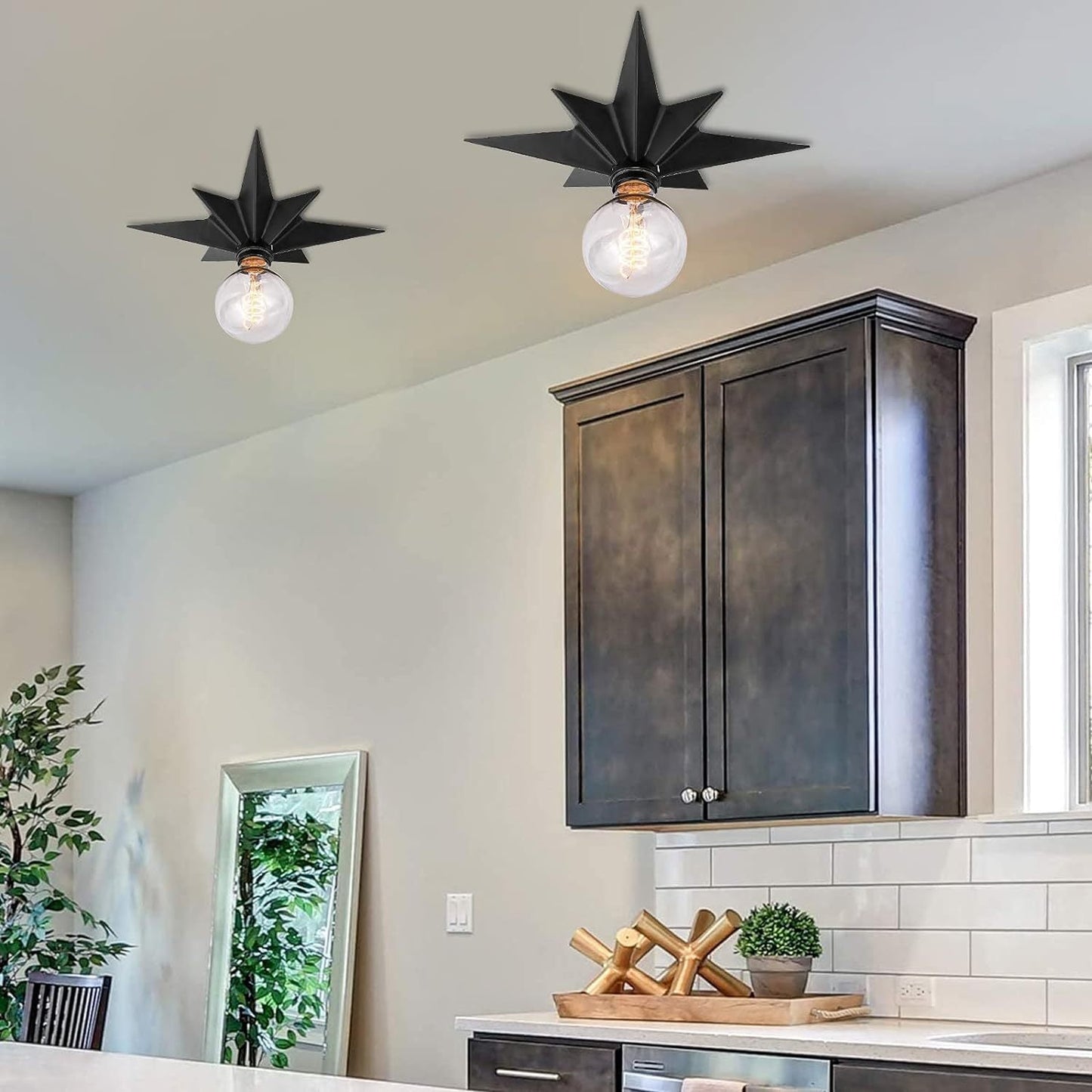 Contemporary Star Design Ceiling Light