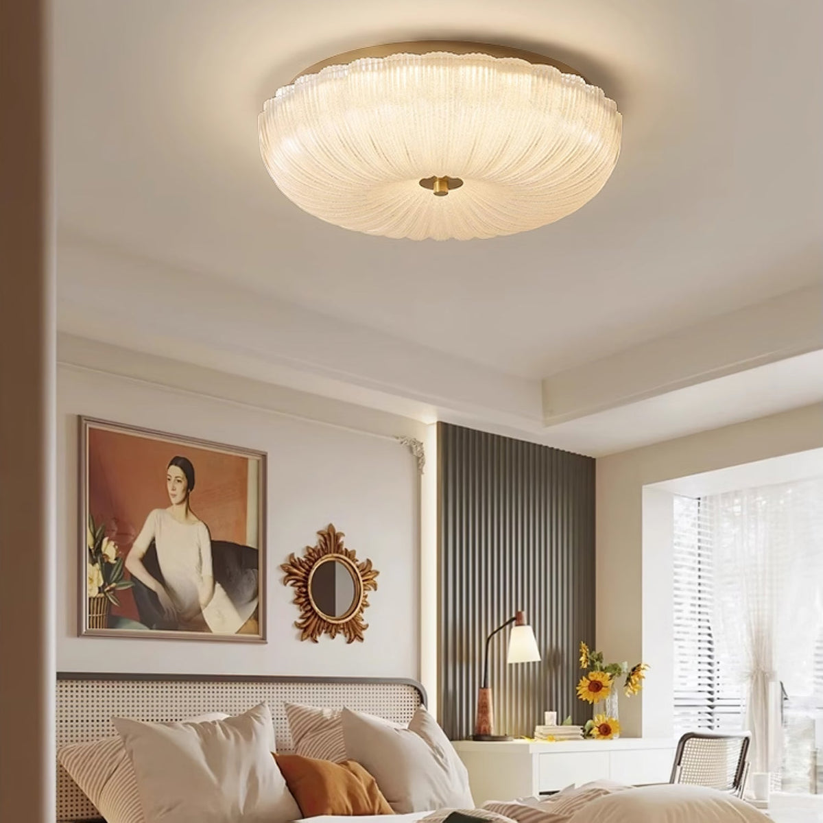 Soft Glass Pendant Light Modern Ceiling Fixture