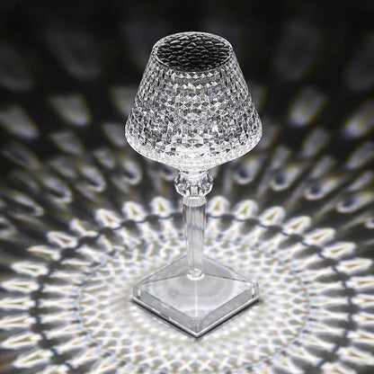 Elegant Glass Desk Lamp with USB Charger
