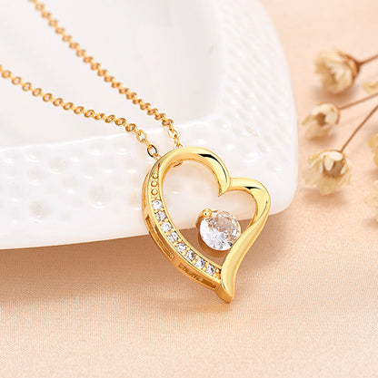Romantic Rose Gift Box with Heart Necklace Set