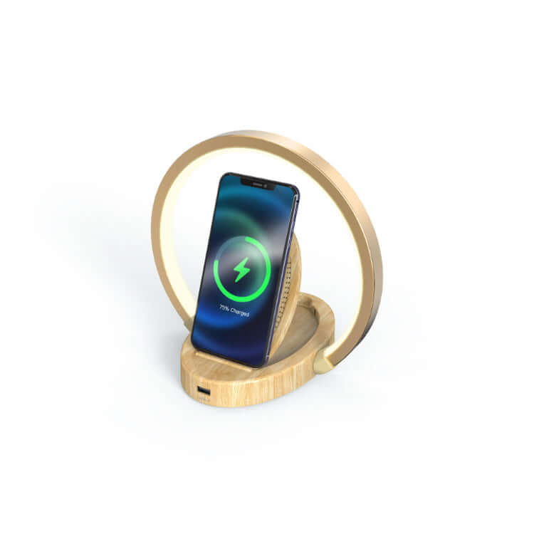 Wireless Charging Table Lamp with Bluetooth Speaker