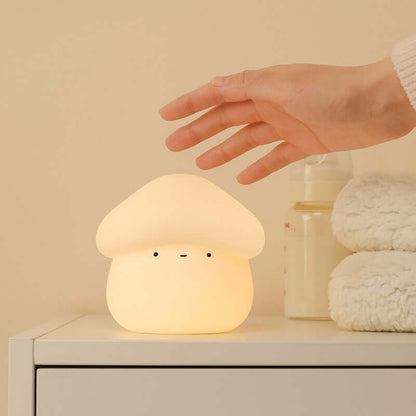 Compact Mushroom Bedside Table Lamp Soft Nightlight