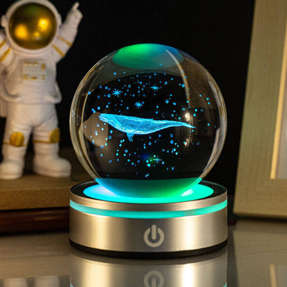 Colorful Glass Night Light Lamp Decorative Home Gift