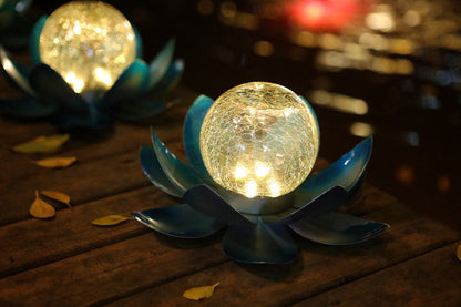 Colorful Outdoor Crackle Solar Lamp