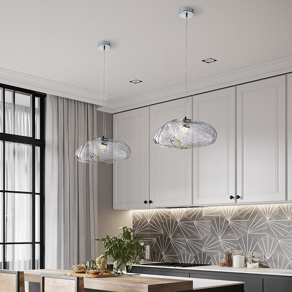Elegant Glass Drop Pendant Light Fixture for Home