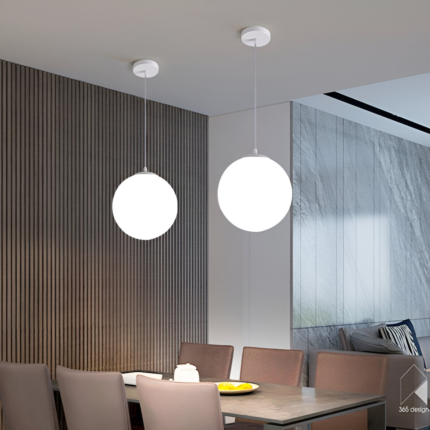 Simple Glass Pendant Ceiling Light Fixture