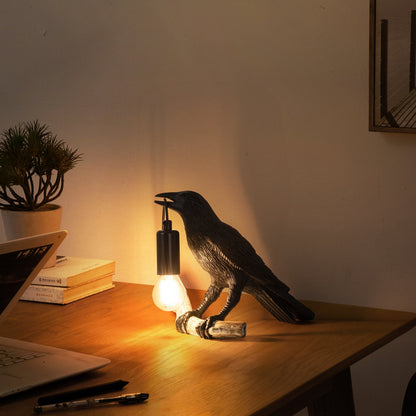 Compact Bird Bedside Table Lamp Nightlight