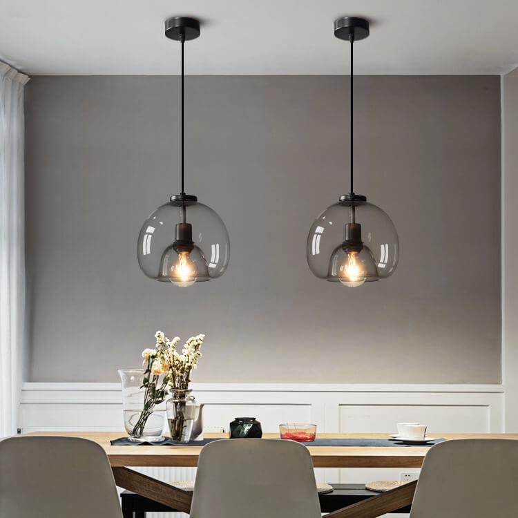 Sleek Glass Pendant Light Adjustable Ceiling Lamp - Cofik