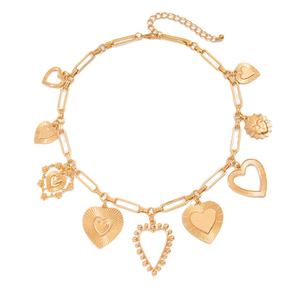 Bold Heart Shape Pendant Necklace