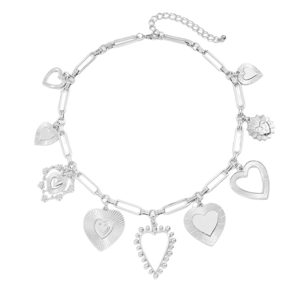 Bold Heart Shape Pendant Necklace