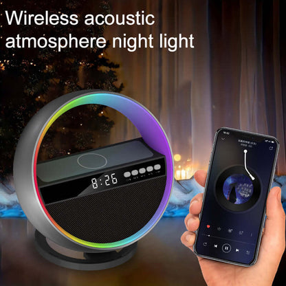 Wireless Charging Bluetooth Speaker with Colorful LED Light