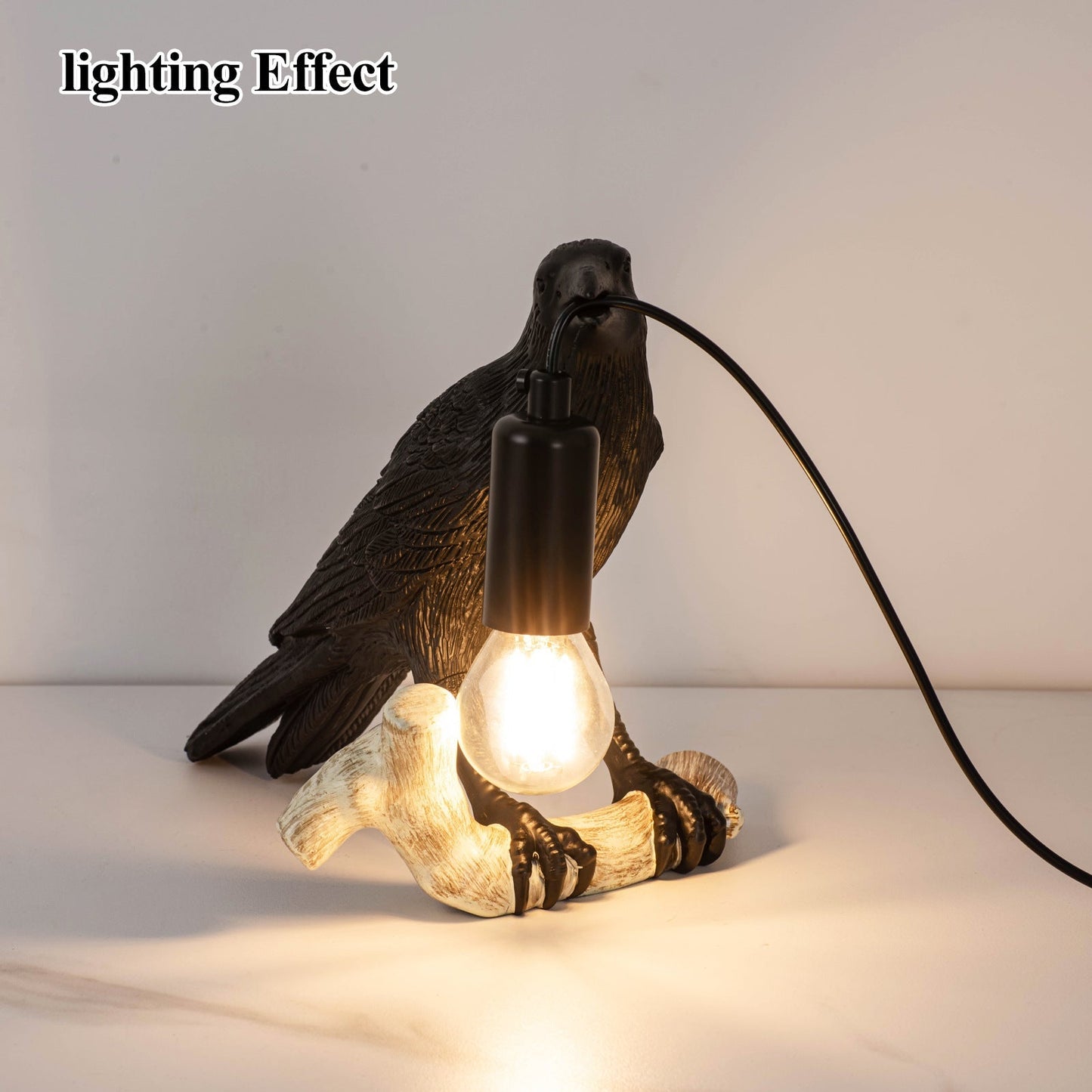 Compact Bird Bedside Table Lamp Nightlight