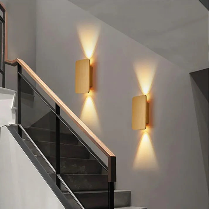 Contemporary Square Stainless Steel Wall Light