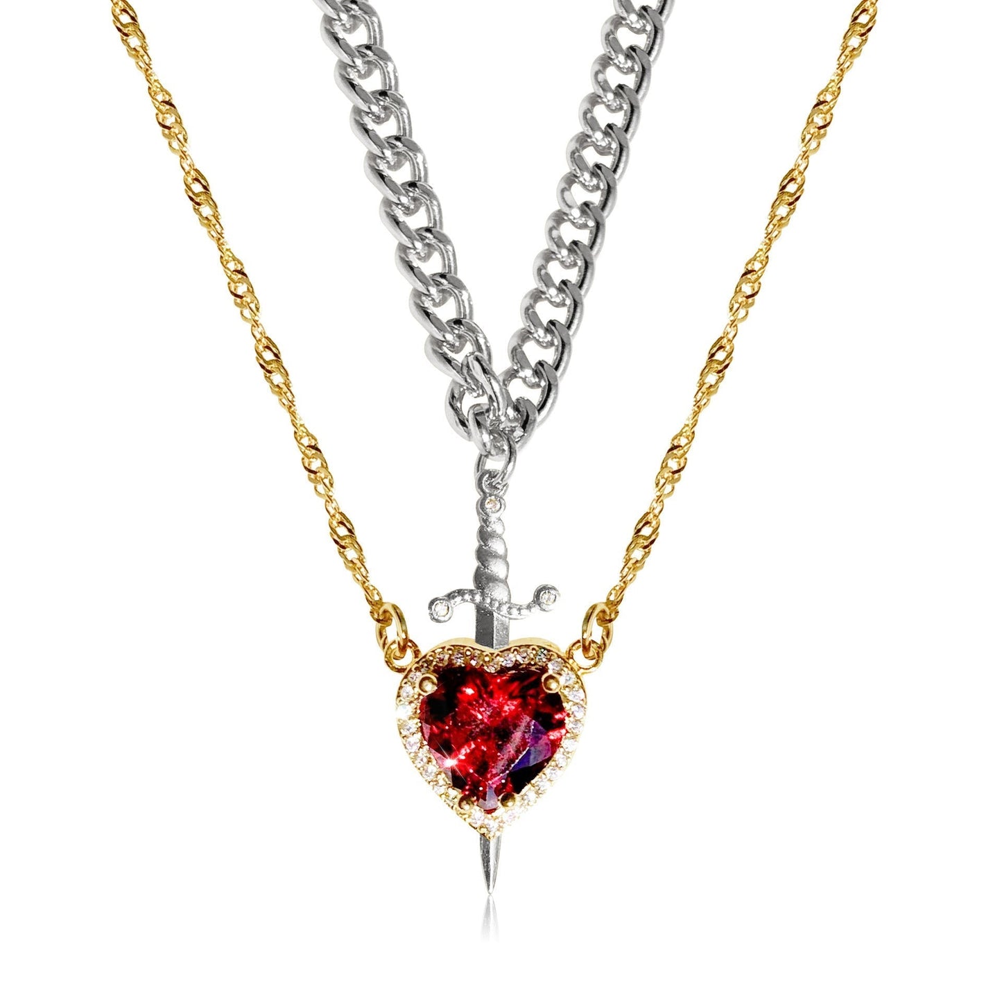 Lovely His Hers Matching Necklace Set