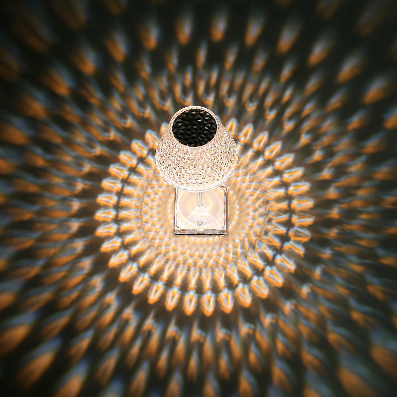 Elegant Glass Desk Lamp with USB Charger