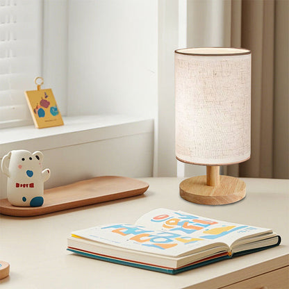 Rustic Wooden Shade Desk Lamp