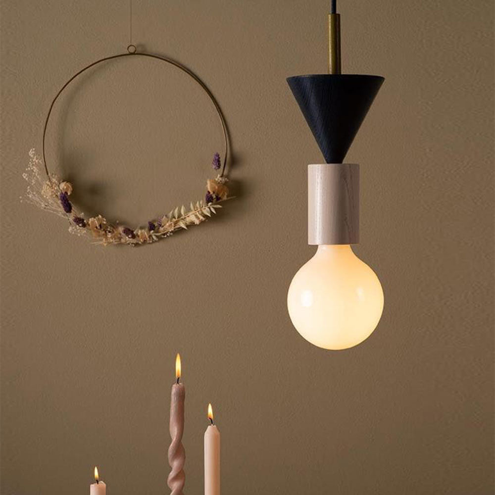 Colorful Wooden Block Pendant Lamp