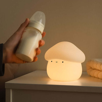 Compact Mushroom Bedside Table Lamp Soft Nightlight