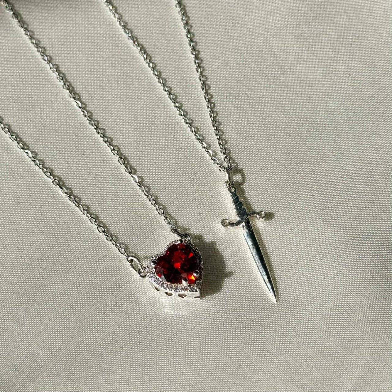 Lovely His Hers Matching Necklace Set