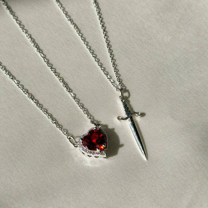 Lovely His Hers Matching Necklace Set