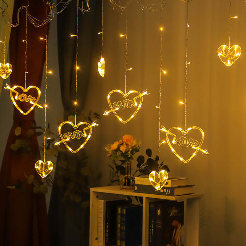 Festive Christmas Curtain String Lights Decoration