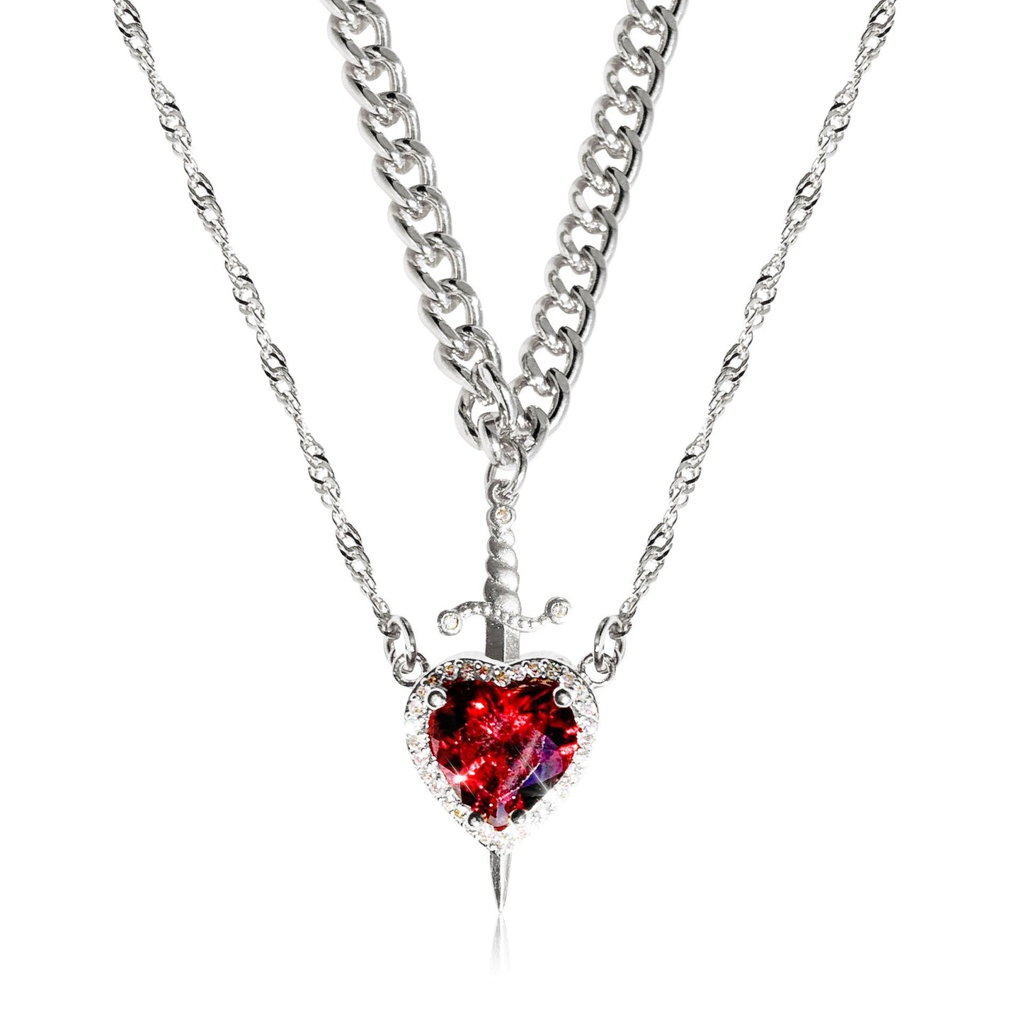 Lovely His Hers Matching Necklace Set