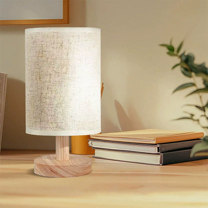 Rustic Wooden Shade Desk Lamp