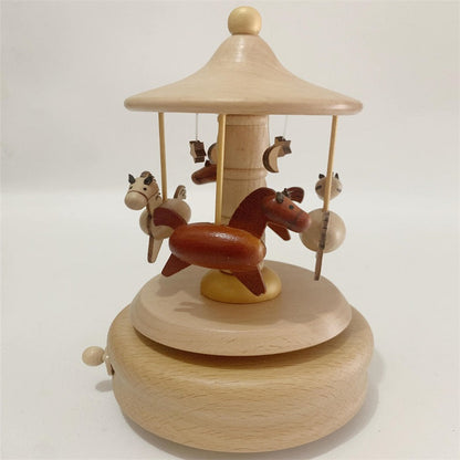 Unique Handcrafted Wood Music Box Turntable - Cofik