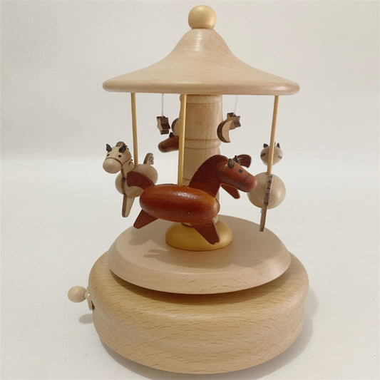 Unique Handcrafted Wood Music Box Turntable - Cofik