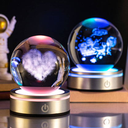 Colorful Glass Night Light Lamp Decorative Home Gift