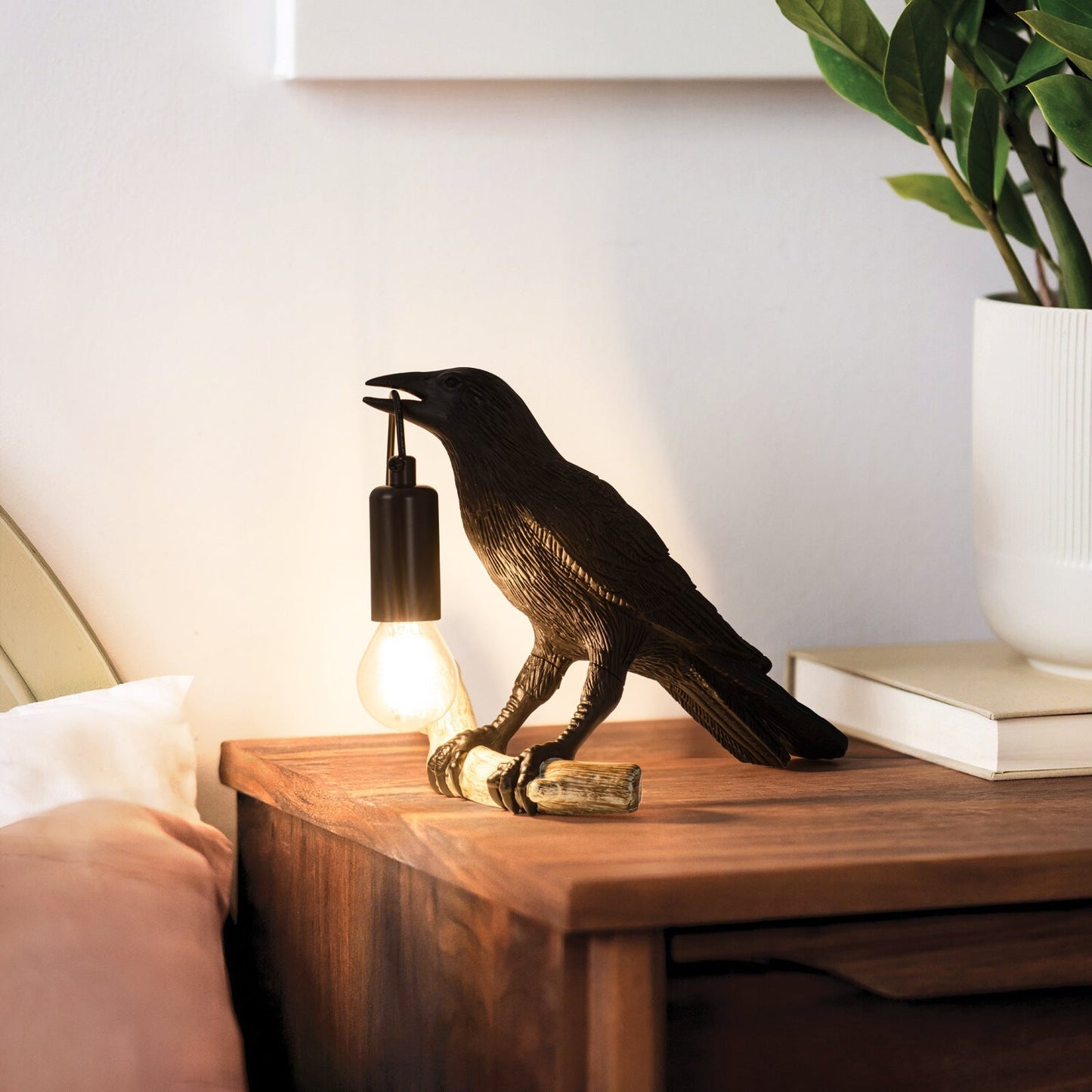 Compact Bird Bedside Table Lamp Nightlight
