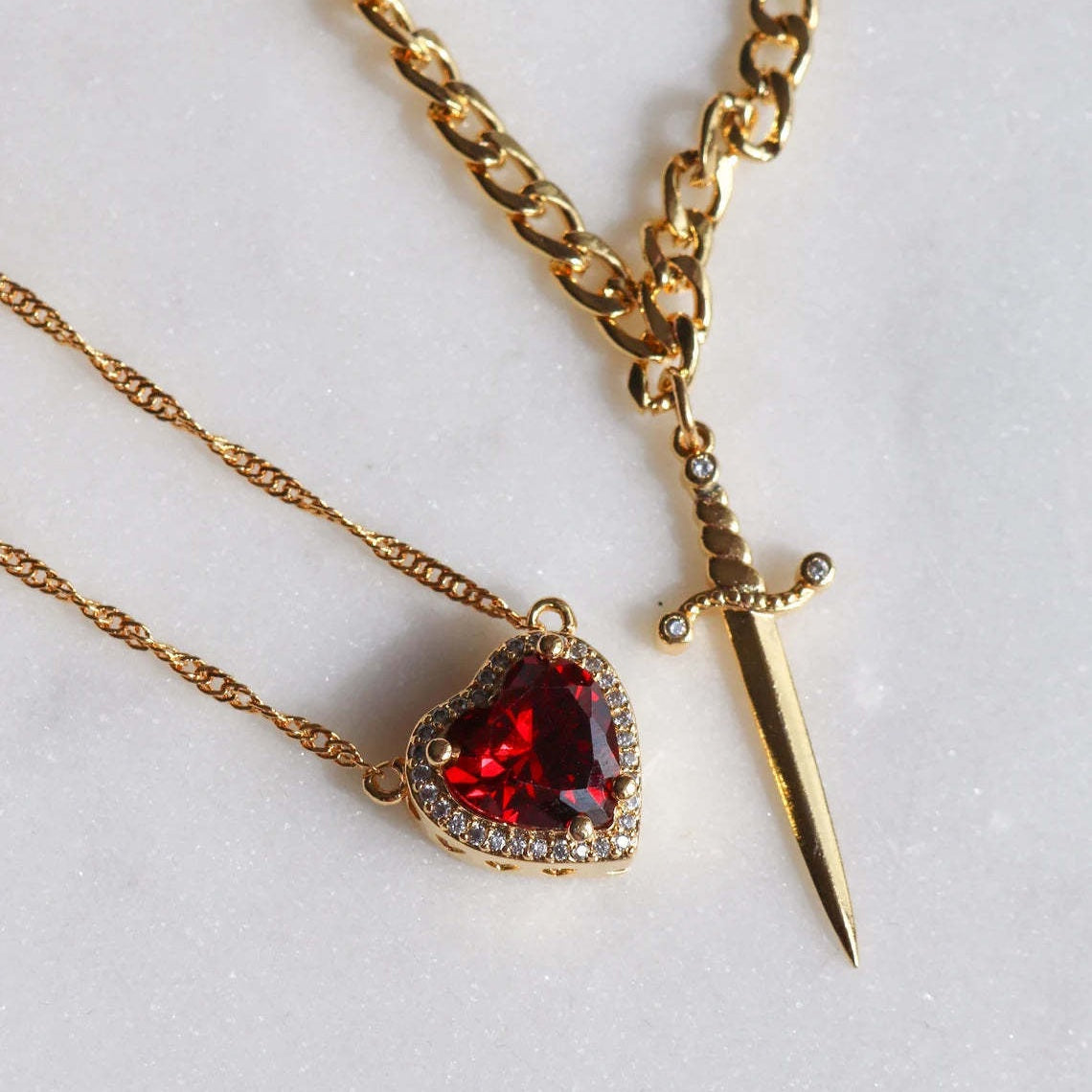 Lovely His Hers Matching Necklace Set